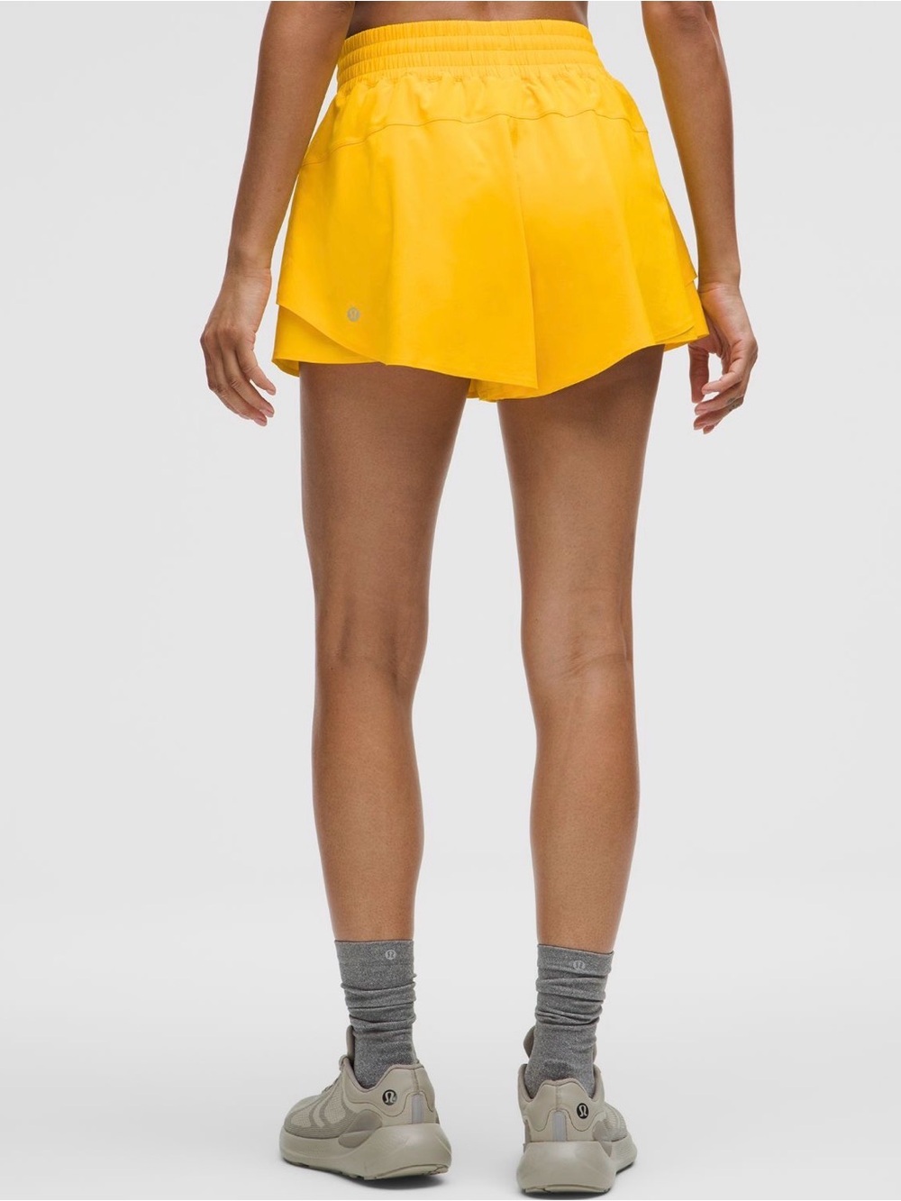 LULULEMON Shake It Out Running Split Shorts Liner SOLD OUT XXS Maize Yellow NWT - Picture 3 of 4